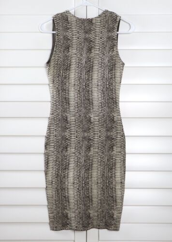 LANVIN $2030 Silk Stretch Knit Snake Print Bodycon Bandage Dress Size Small - Picture 4 of 5