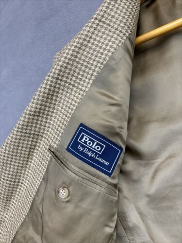 Vintage Polo Ralph Lauren Blazer 44R 100% Flax Sport Coat Made In Italy - Picture 8 of 13