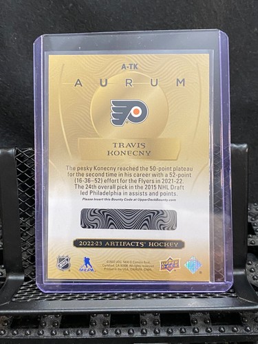 Travis Konecny 2022-23 Artifacts - Aurum - Flyers - Picture 2 of 2