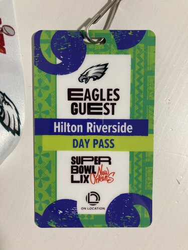 Guest Day Pass Super Bowl LIX Philadelphia Eagles Team Hotel Credential Lanyard - Picture 3 of 4