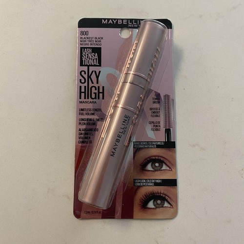 Maybelline 800 Lash Sensational Mascara Sky High Blackest Black Nuevo Lote de 10 - Imagen 5 de 10