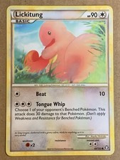 Pokemon Card HGSS Triumphant Lickitung 66/102.