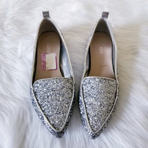 aldo silver loafers