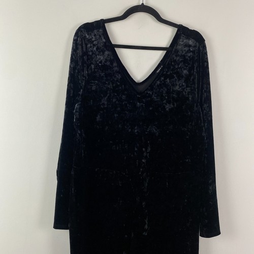 Torrid Full Length Crushed Velvet Long Sleeve One Piece Jumpsuit Size 3X - Picture 2 of 12