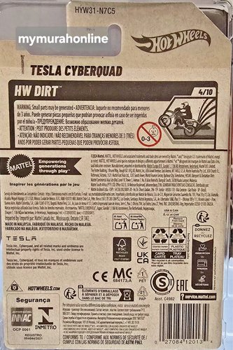 Hot Wheels Tesla Cyberquad HW Dirt No.82 4/10 With Protective Casing - Picture 6 of 6