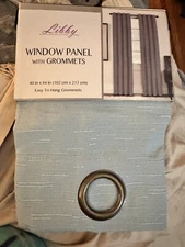 Two (2) ~ Libby By Arlee Home Fashions. Beautiful Sky Blue 40” X 84” Grommets