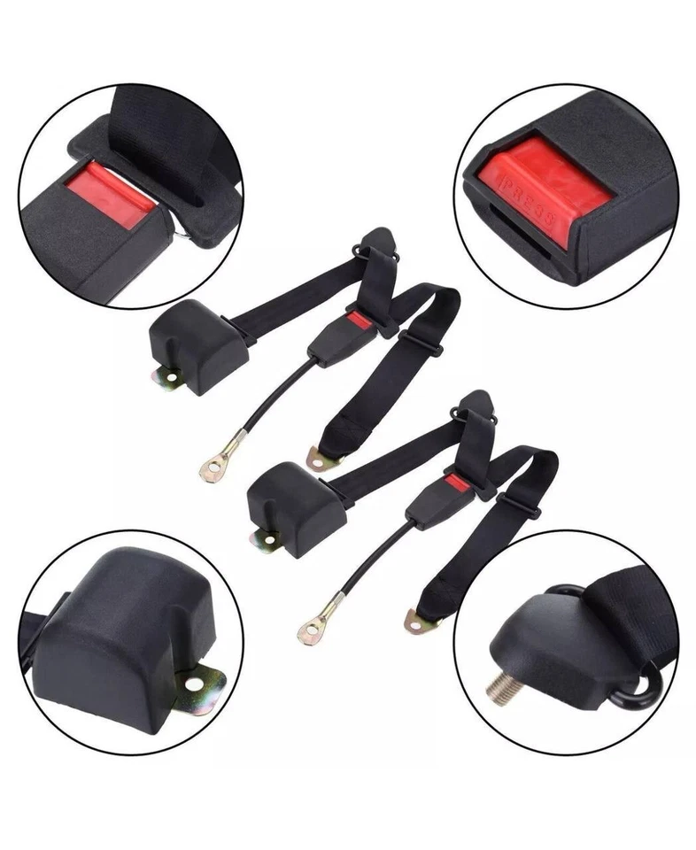 Correa de arnés de seguridad delantera negra apta para todos Suzuki 2 cinturones de seguridad Foto 4 de 4