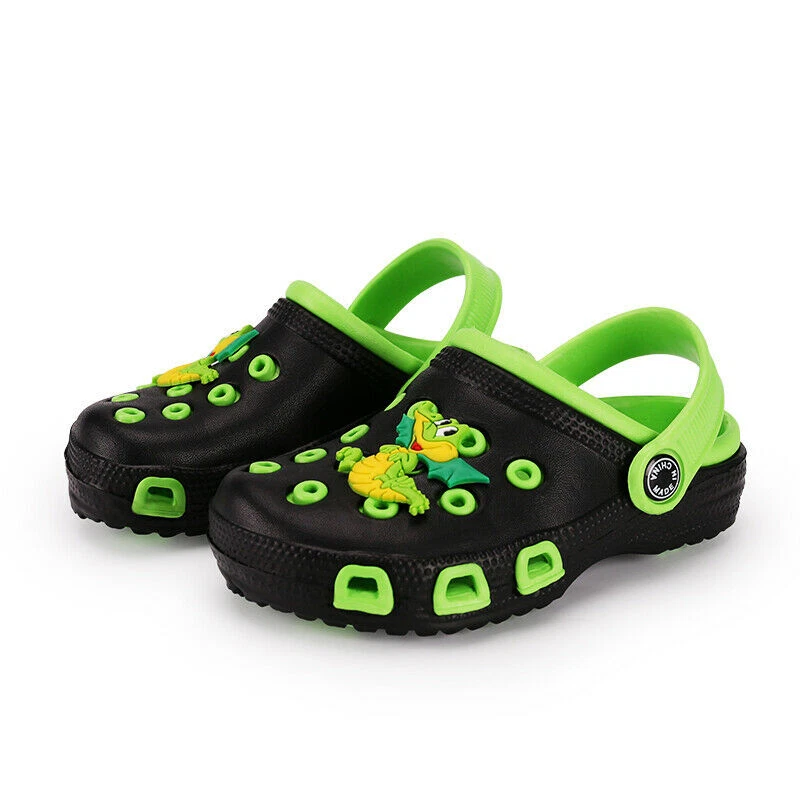 Garden Clogs Shoes For Boys Kids Toddler Slip-On Casual Two-tone Slipper Sandals - Image 2 of 4