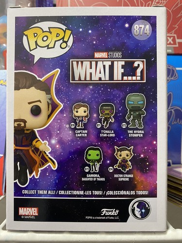 Funko Pop! Marvel: ¿Qué pasaría si...? Dr. Strange Supreme #874 Brillow Amazon GITD en mano - Imagen 3 de 4