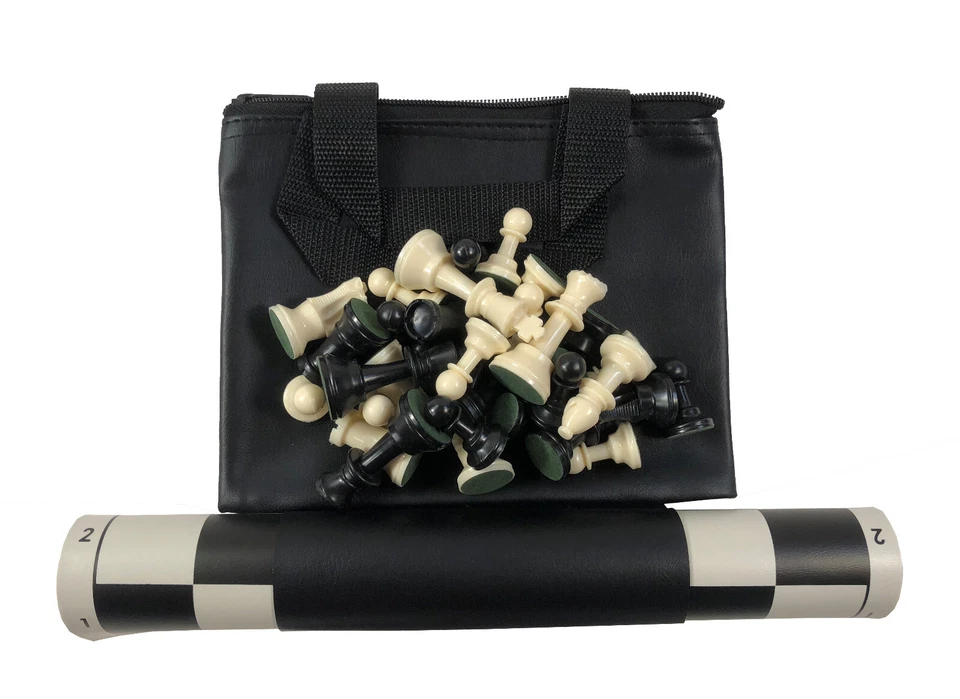 Mini Juego de Ajedrez - Juego de Análisis - Bolsa, Tablero, Piezas - 2.5 King Foto 3 de 4