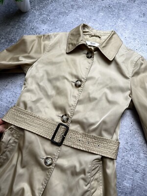 Vintage 90s Prada Light Lux Archive Nylon Trench Coat Luxury