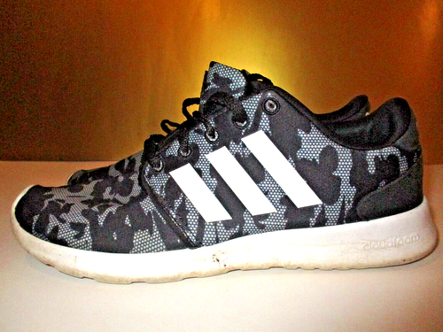 Adidas Cloudfoam Women's Size 7.5 Running Shoes 2017 Black & Gray Camo 1Y4001 - Picture 3 of 10