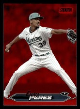 2024 Stadium Club - Red Foil - #139 Eury Pérez - Miami Marlins