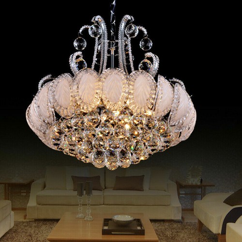 LED Bedroom Crystal Chandelier Light Lighting Dining Room Ceiling Chrome Lamp - Picture 5 of 14