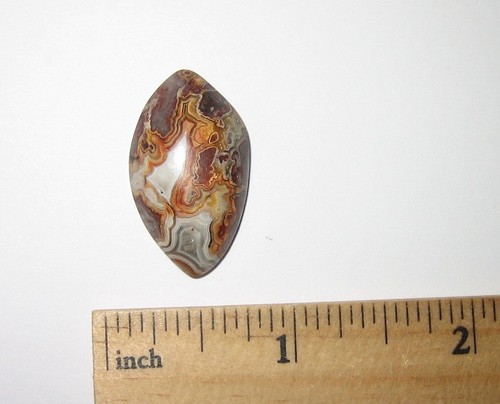28mm x 16mm PULIDO LAGUNA NATURAL ENCAJE PIEDRA ÁGATA CABUJÓN MÉXICO 4.6gramos *A - Imagen 12 de 14