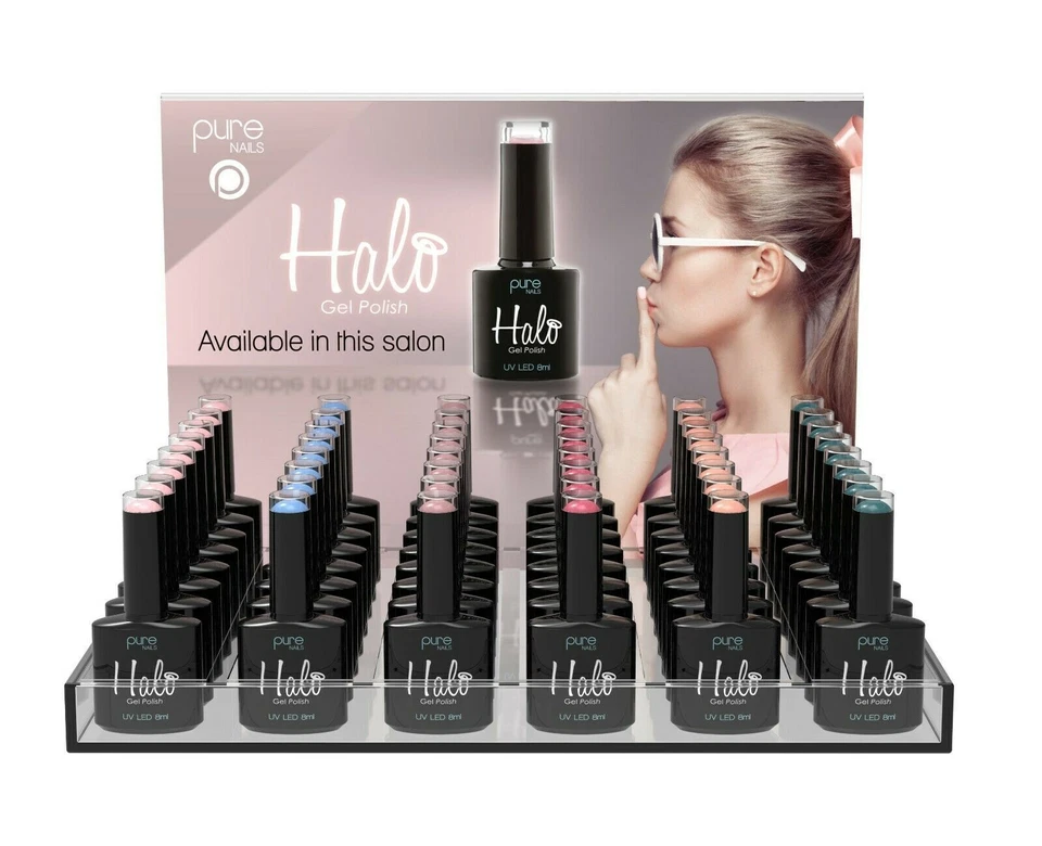 Pure Nails Halo Gel Polish Colours Full Range + Top & Base Coat - FAST DELIVERY - Image 1 of 1
