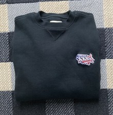 SuperBowl XXXVI Blk  Sweatshirt L Cutter &Buck Patriots St. Louis Rams Brady MVP