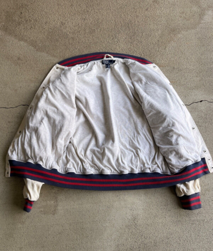Rara giacca da baseball vintage anni 90 Polo Ralph Lauren Stadium "P-Wing" Varsity - Foto 6 di 14