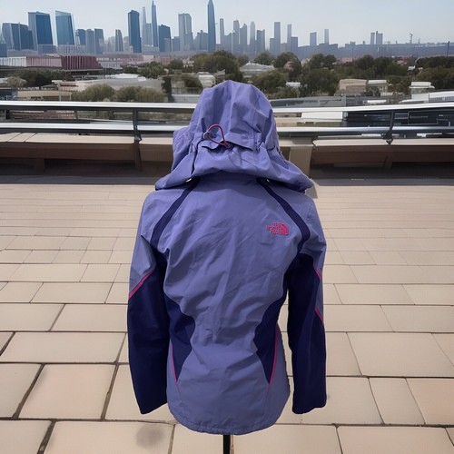 The North Face Rain Jacket Womens XS Blue Dryvent Hooded Removable Hood Full Zip - Picture 5 of 11
