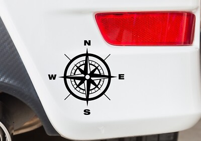 Compass Directions N S E W Auto Fenster Stoßstange Vinyl Schild selbstklebender Aufkleber Decal