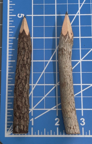Branch Twig Pencil Rustic Wooden Pencil Set of Two Standard #2 Pencils 42252 - Picture 5 of 5