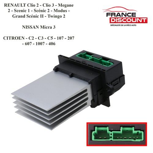 Resistance Chauffage Clim Prévu pour Peugeot 1007 207 406 607 6441L2 7701048390 - Imagen 11 de 11