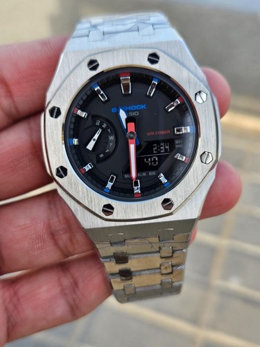 Custom G-Shock GMA-2100 | 43mm Octagonal Case | Stainless Steel Strap | 20BAR WR - Picture 7 of 7