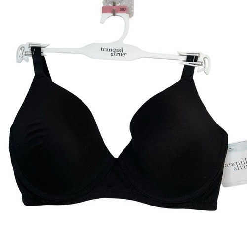 Tranquil & True Black T-Shirt Bra 36D NWT