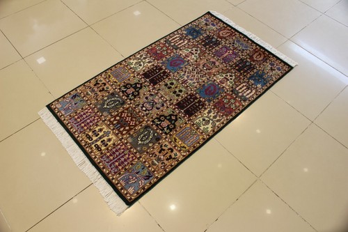Alfombra verde persa Rugstc 3x5 Senneh Pak, anudada a mano, bakhtiari con lana - Imagen 3 de 5