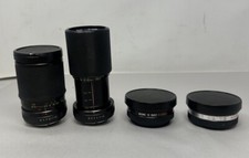 Lot Of 4 Vintage Cameras Lenses Vivitar, Yashica - Untested
