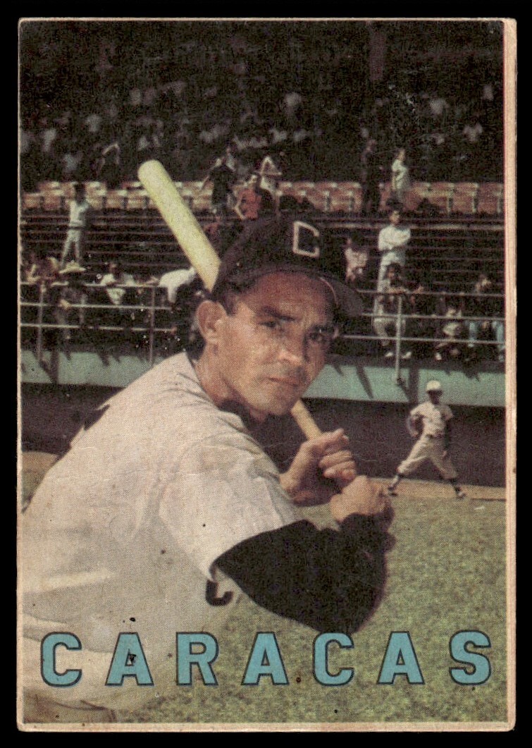 1967 Topps Venezuelan 11 Vic Davalillo Glue