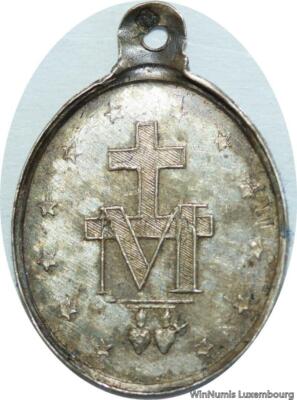 Médaille Vierge Marie 1830 Conçue Sans Péché - Qualité AU, Cuivre, 21mm, France
