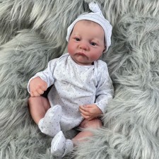Handmade 17" 3D Skin Lifelike Reborn Baby Doll Levi Full Body Vinyl Boy Girl Toy