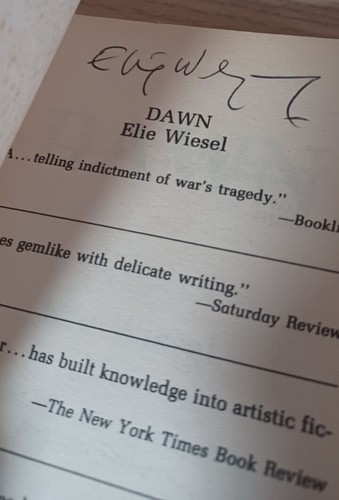 3 Book Lot: Night, Dawn, The Accident by Elie Wiesel. Each Signed by Author - Bild 3 von 4