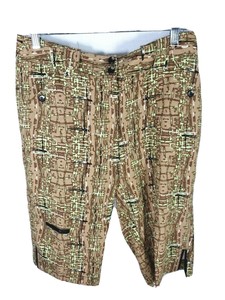 JAMIE-SADOCK-Womens-Bermuda-Long-Golf-Shorts-Size-8-Multicolor-Abstract-Natural
