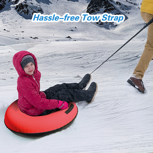 Danrelax 44/47 Zoll Schwerlast Snow Tube, schleppbarer Snow Tube zum Rodeln, rot/blau - Bild 27 von 36