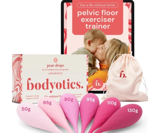 Bodyotics Beckenbodentrainer für Frauen - Komplettes Kegel-Trainings-Set
