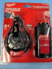 Milwaukee Bold Line Chalk Reel Kit StripGuard 6:1 Gear Ratio 100 ft w Red Refill