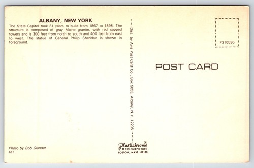 Postal Edificio del Capitolio del Estado Albany Nueva York - Bob Glander - Imagen 2 de 2