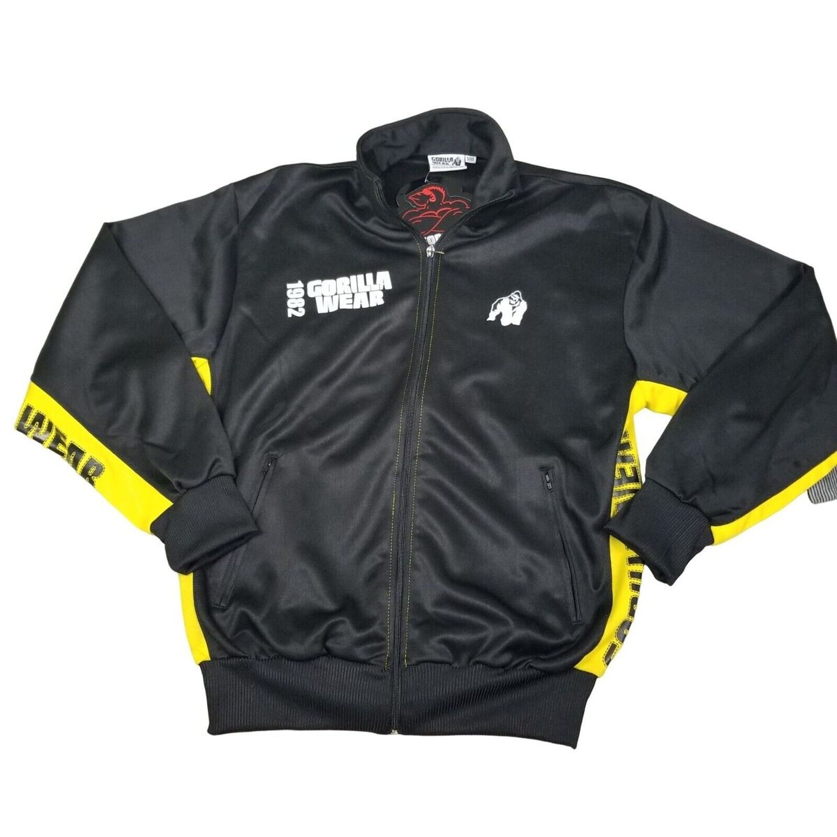 Men's Gorilla Wear Full Zip Track Jacket New Bodybuilding Men's Gorilla Wear Full Zip Track Jacket New Bodybuilding
