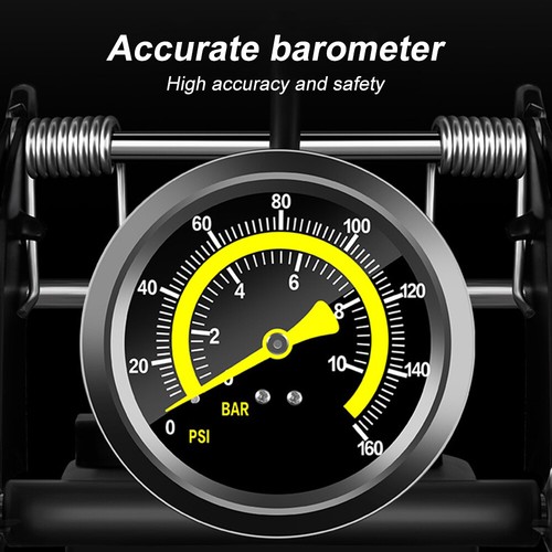 Double Barrel Bike Floor Foot Pump Portable Air Pump Inflator 160PSI - Picture 9 of 13