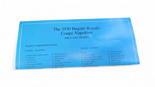 VINTAGE 1930 Bugatti Royale Coupe Napoleon MODEL CAR 1:24 scale by Franklin Mint - Picture 19 of 19