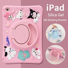 My Melody Pochacco Silica Gel 360 Rotating Bracket TabletCase For Apple iPad 5/6