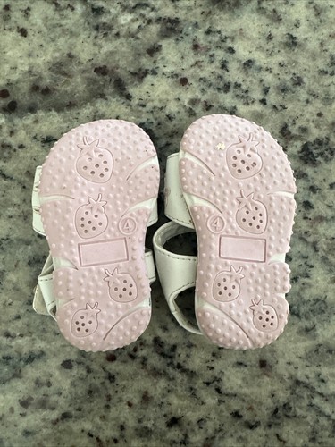 Koala Kids White Size 4 Baby Toddler Child Shoes Sandals Strap Girl - Picture 4 of 4