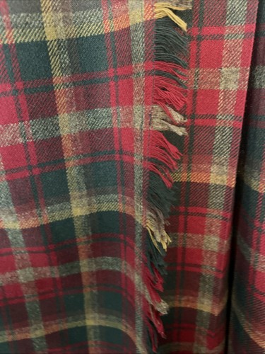 Vintage Pendleton Knockabout Damen echter Wickelrock 14 rot kariert Fransen Wolle USA - Bild 4 von 10