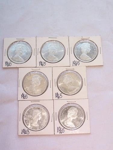 Lot of 7 - 1963 -1965 CANADIAN SILVER DOLLARS