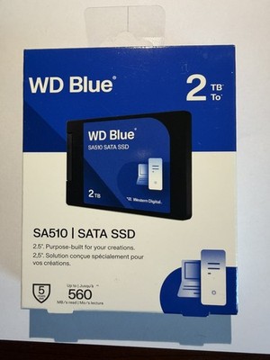 Western Digital Blue SA510 2TB - 2.5in Internal SATA III SSD - New Sealed