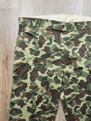 70s Vintage Duck Camo Men’s Hunting Pants Size 41x31 Camouflage Outdoors - Picture 3 of 9
