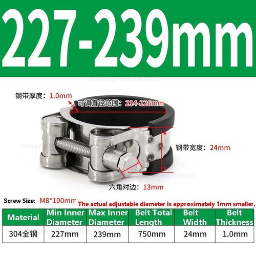 Hose Clip Jubilee Type hose Clamps Rubber Lined Fuel Line Diesel Petrol Pipe - Picture 44 of 59
