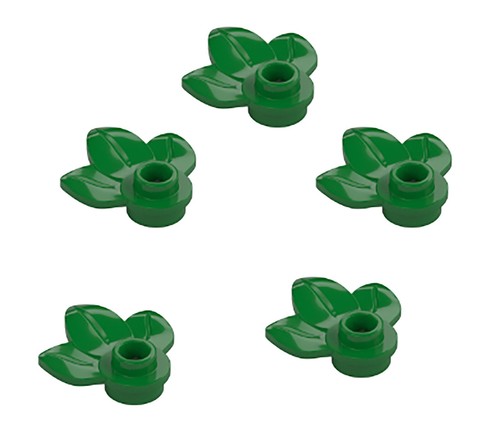 5 New LEGO Green 1x1 Plant Leaves 32607 tree leaf foliage landscape bush flower - Picture 6 of 6